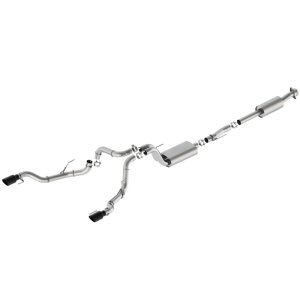 Ford F-150 Performance Exhaust - Rear - Ford Racing - Cat Back, Dual Rear Exit - Black - `21-`24 Ford F-150 Performance Exhaust - Rear - Ford Racing - Cat Back, Dual Rear Exit - Black - `21-`24